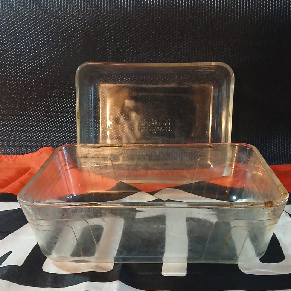 PYREX Corning Nesting Clear Glass  - Rectangular Baking Dishes